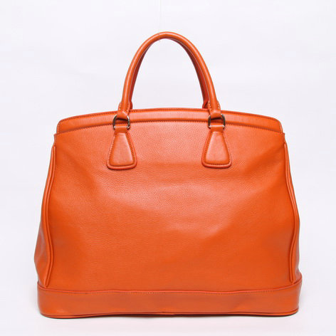 2014 Prada original grainy calfskin tote bag BN2440 orange